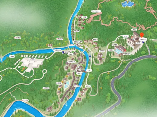 兰坪结合景区手绘地图智慧导览和720全景技术，可以让景区更加“动”起来，为游客提供更加身临其境的导览体验。
